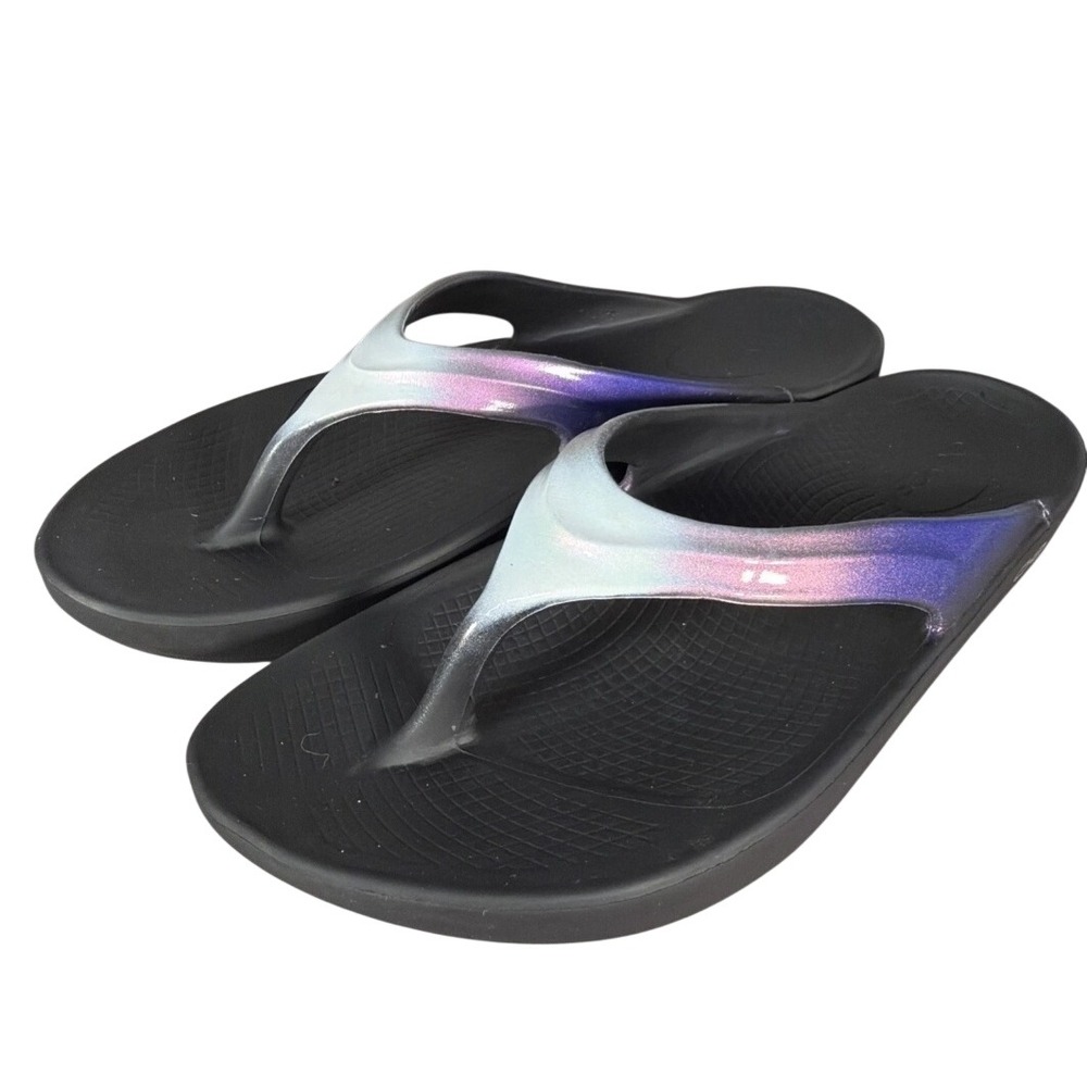 OOFOS OOlala Luxe Sandals Womens Size 10 Thong Comfort Walking Recovery